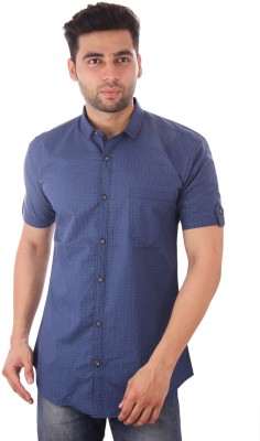 

Studio Nexx Men's Printed Casual Blue Shirt