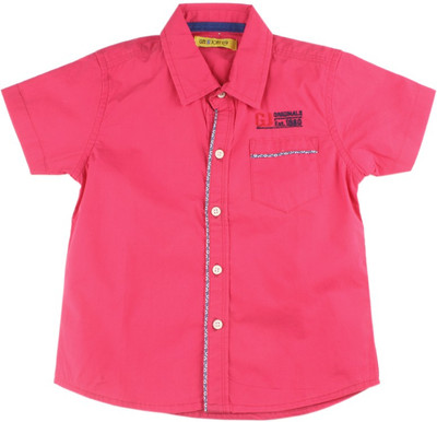 

Gini & Jony Baby Boys Solid Casual Pink Shirt, 1220