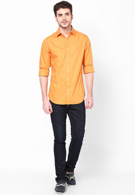 

Jack & Jones Men' Solid Casual Orange Shirt, Apricot buff