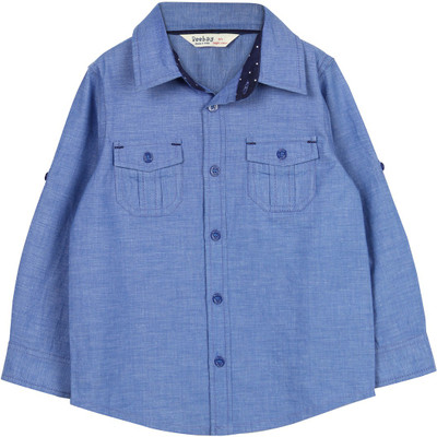 

Beebay Boys Solid Casual Shirt, Blue