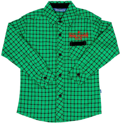 

Dreamszone Boys Checkered Casual Green Shirt, Green black check