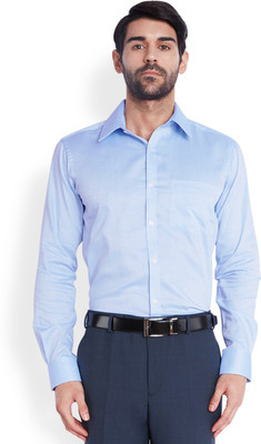 

Park Avenue Men's Solid Formal Blue Shirt