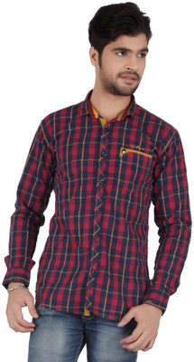 

Appollo Men' Checkered Casual Red Shirt