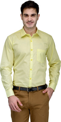 

FabTag - Being Fab Men's Solid Formal Yellow Shirt