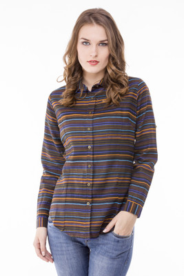 

FabTag - Being Fab Women' Striped Casual Multicolor Shirt
