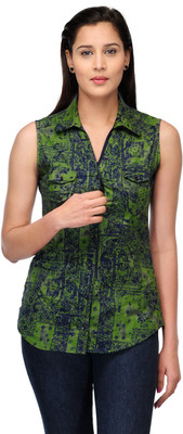 Fashion Cult Women Geometric Print Casual Multicolor Shirt