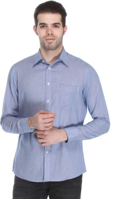 

Reevolution Men's Checkered Casual Blue, White Shirt