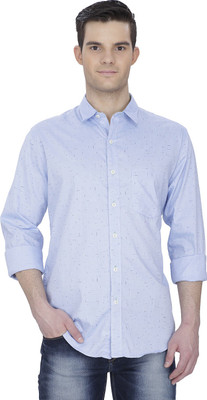 

Spaky Men's Printed Casual Blue Shirt