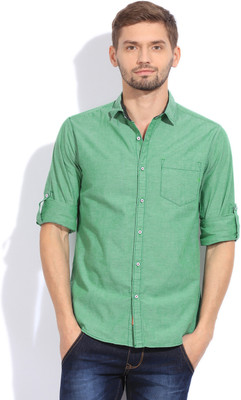 

The Indian Garage Co. Men's Solid Casual Green Shirt, Fancy green