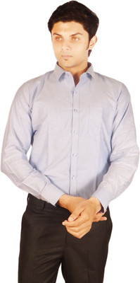 

Kriss Men's Solid Casual Blue Shirt
