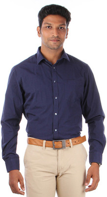 

Indian Terrain Men's Solid Formal Dark Blue Shirt, �navy