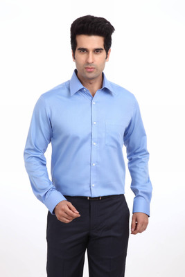 

Park Avenue Men's Solid Formal Blue Shirt