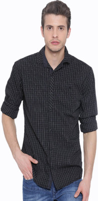 

Fifty Two Men's Striped Casual Black Shirt