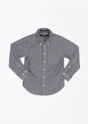

Gant Boys Striped Casual White, Blue Shirt, Blu06
