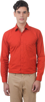

You Forever Men's Solid Formal Orange Shirt, Rust