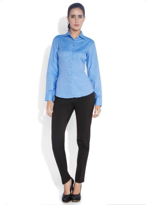 

Park Avenue Women's Solid Formal Blue Shirt, Light blue