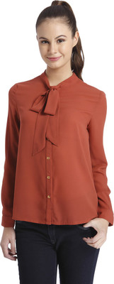 

Only Women's Solid Casual Red Shirt, Marsala