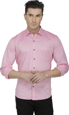 

Spaky Men' Printed Casual Pink Shirt, Peach