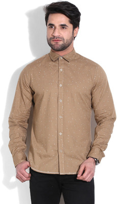 

United Colors of Benetton. Men's Printed Casual Beige Shirt, 903