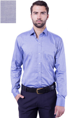 

Tag & Trend Men's Solid Formal Blue Shirt