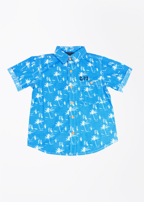

Cherokee Kids Boys Printed Casual Blue Shirt