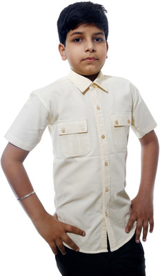 

Ennjoy Boys Solid Casual White Shirt, Cream