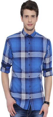 

Fifty Two Men's Checkered Casual Blue Shirt
