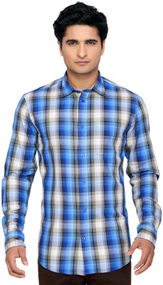 

Thinc Men's Checkered Casual Blue Shirt, Navy