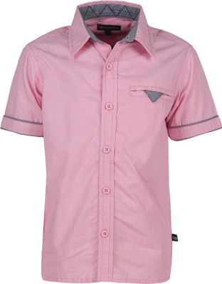 

Bells and Whistles Boys Solid Casual Pink Shirt