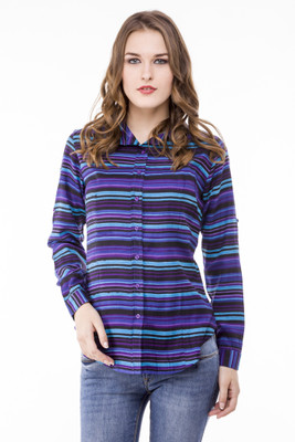 

FabTag - Being Fab Women's Striped Casual Multicolor Shirt