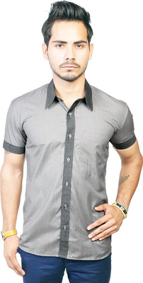 

Trendster Men's Solid Casual Grey Shirt