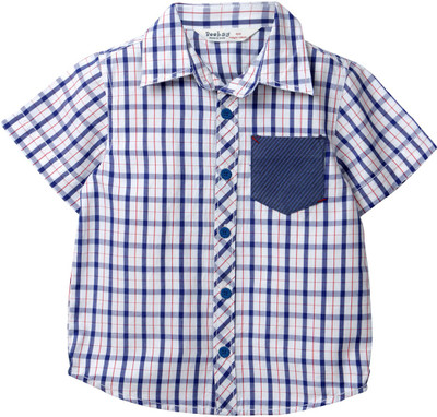 

Beebay Boys Checkered Casual Shirt, Blue check