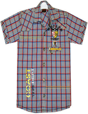 Salty Boys Checkered Casual Red Shirt Salty Boys Checkered Casual Red Shirt