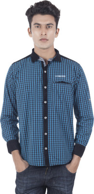 

EdenElliot Men's Checkered Casual Blue, Black Shirt