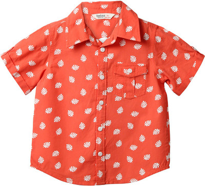 

Beebay Boys Printed Casual Orange Shirt