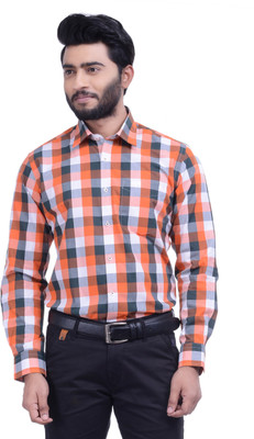 

Hoffmen Men's Checkered Formal Multicolor Shirt