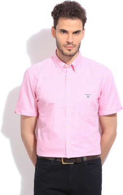 

Gant Men's Checkered Casual White, Pink Shirt, 647