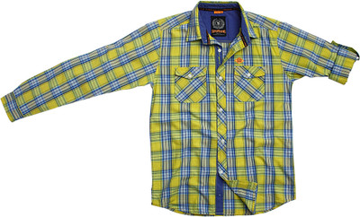 

SuperYoung Boys Checkered Casual Green Shirt, Light green
