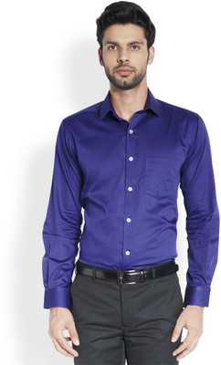 

ColorPlus Men' Solid Casual Purple Shirt