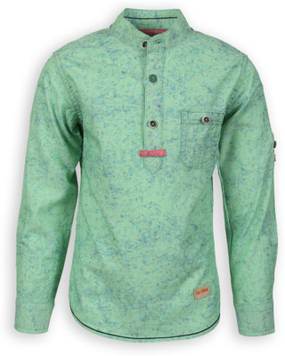 

Lilliput Boy's Printed Casual Green Shirt