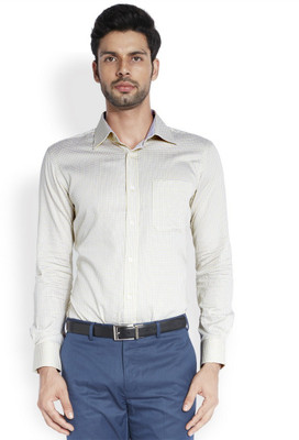 

Raymond Men's Printed Formal Yellow Shirt