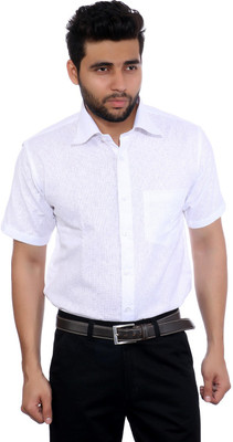 

Studio Nexx Men's Woven, Checkered Formal White Shirt