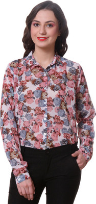 

Purys Women' Printed Casual Multicolor Shirt, Multi