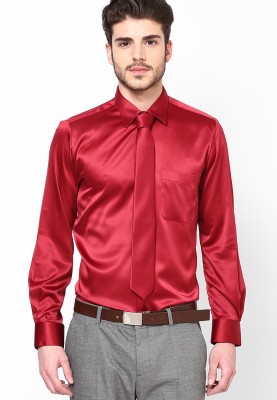 TURTLE Men Solid Casual Red Shirt