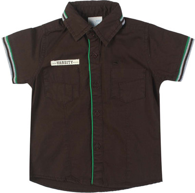 

FS Mini Klub Girls Solid Casual Brown Shirt, Green