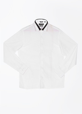 

John Players Men's Solid Formal White Shirt, 1a5