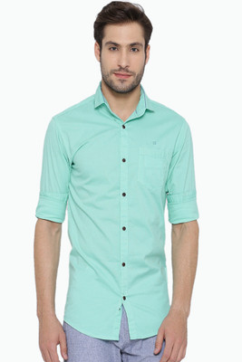 

Fifty Two Men's Solid Casual Pink Shirt, Peach blue.