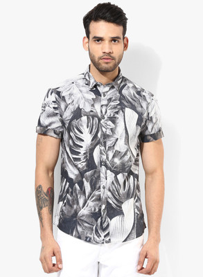 

Jack & Jones Men's Printed Casual Black, White Shirt