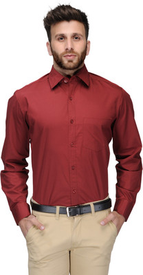 

FabTag - Being Fab Men's Solid Formal Maroon Shirt