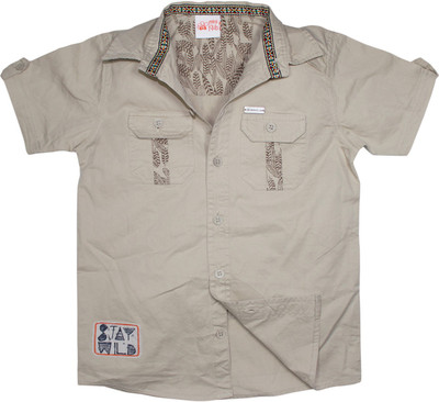 

FS Mini Klub Boys Solid Casual Beige Shirt, Yellow